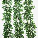 3 Strands Artificial Italian Ruscus Vines 78" Silk Italian Ruscus Greenery Garland with Green Leaves Faux Greenery Vines Stems for Table Centerpieces Wedding Arch Flowers Home Decor