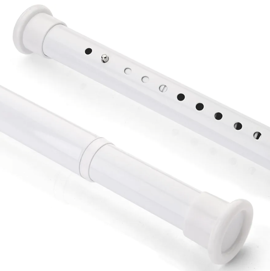 Heavy-duty Tension Curtain Rod, 28-43 Inch,Spring Closet Rod, for Windows or Shower, Easy to Install, No Drilling, No Rust, for Bathroom, Rod Diameter 1.26 Inches