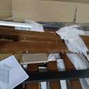 LINSY Wood Bed Frame, Queen Bed Frame Solid Wood Platform Frames with Headboard and Slat Bases, Wooden Bedframe No Box Spring Needed, Easy Assembly, Walnut