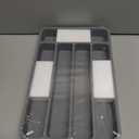 Kitsure Cutlery Drawer Organiser for Kitchen - Adjustable Cutlery Tray for Effortless Utensil Sorting, Versatile Kitchen Storage & Organisation Solution, 12.13" x 1.54" x 8.07"~13.90", Grey (Medium)