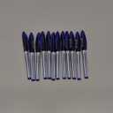 uniball Air Porous Roller Ball Pen, Stick, Medium 0.7 Mm, Blue Ink, Black Barrel, Dozen