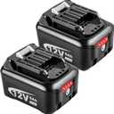 Futurebatt 2-Pack 12V High-Output 6.0Ah Battery for Makita BL1021B BL1041B Power Tools 12-Volt max CXT Lithium-Ion Battery