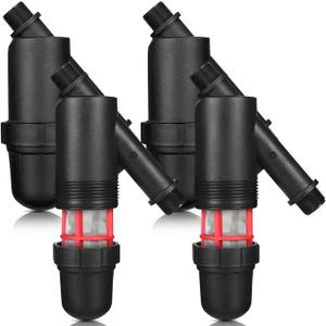 Glooglitter 4 Pcs Drip Irrigation Inline Y Filter with Mesh Screen, 3/4" x 3/4" Male Thread Connections Hydroponics Y Filter for Garden Greenhouse Agricultural Drip Sprinkler Irrigation