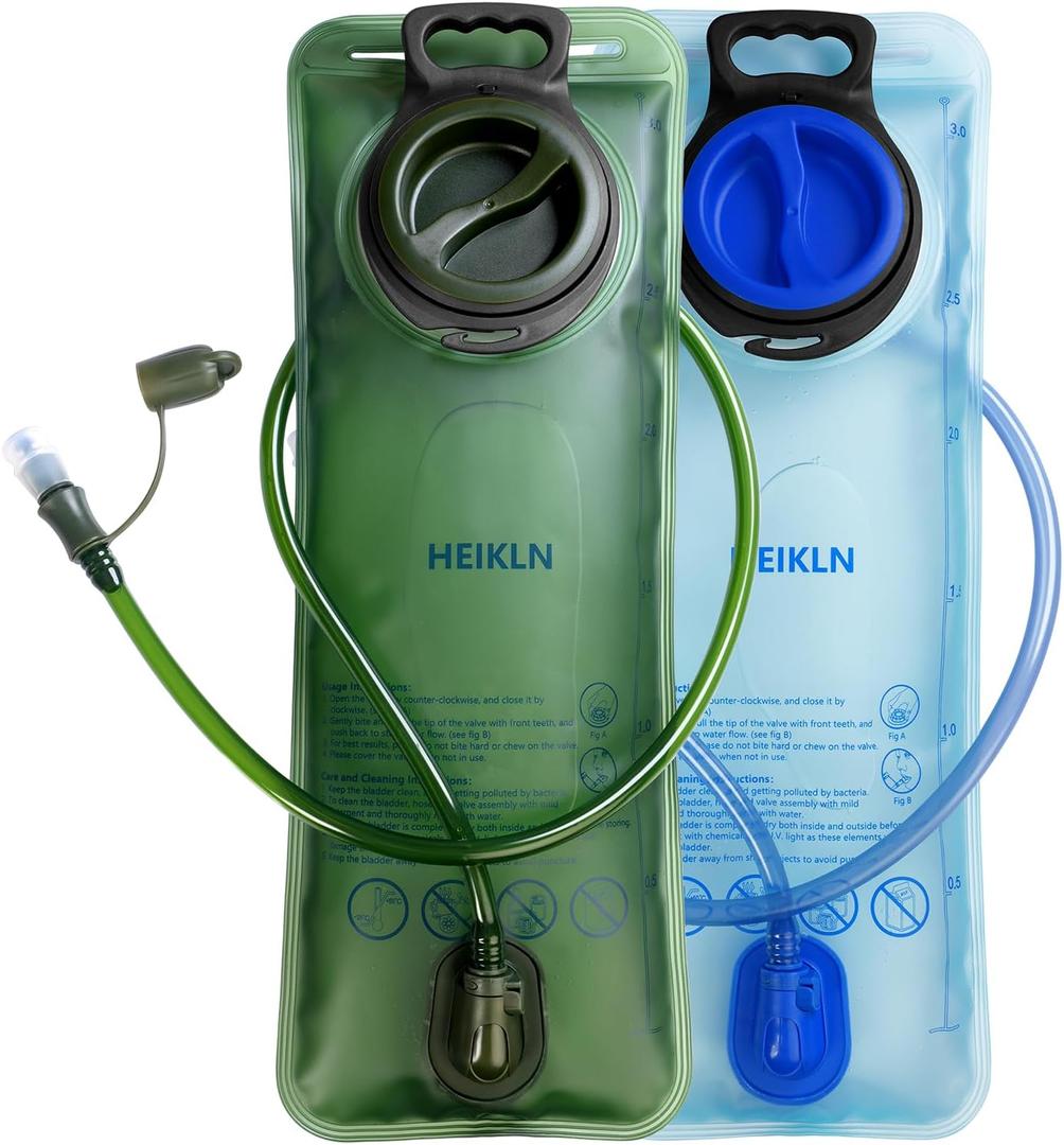 HEIKLN Hydration Bladder 1.5L-2L-2.5L-3L,Leak Proof Water Reservoir, BPA Free Military Water Storage Bladder Bag Hydration Pack Replacement Easy Clean for Bicycling Hiking Camping Hunting Running