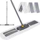 Masthome 60" Adjustable Commercial Dust Mop | Heavy Duty Industrial Floor Mop with 1 Cotton & 2 Microfiber Pads | for Hardwood, Tile, Marble & Vinyl Floors Cleaning