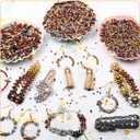 2 x 2000pcs Glass Seed Beads Bulk,4mm 6/0 Craft Seed Beads Small Pony Beads for DIY Craft Project Bracelet Necklace Jewelry Making - Starry Sky Blue Color Waist Beads Spacer Beads with Tweezers