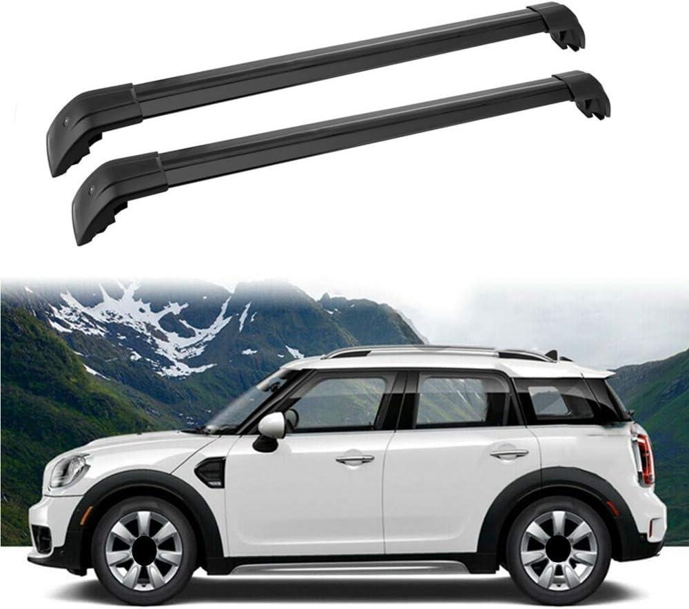 MotorFansClub Roof Rack Cross Bars Fit for Mini Cooper Countryman 2011 2012 2013 2014 2015 2016 2017 2018 2019 2020 2021 2022 Luggage Cargo Rack(Black)