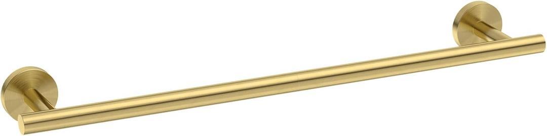 USHOWER Brushed Gold Towel Bar, 24-Inch Towel Racks for Bathroom Wall-Mounted, SUS304 Stainless Steel Towel Rod (Total Length 26-Inch)