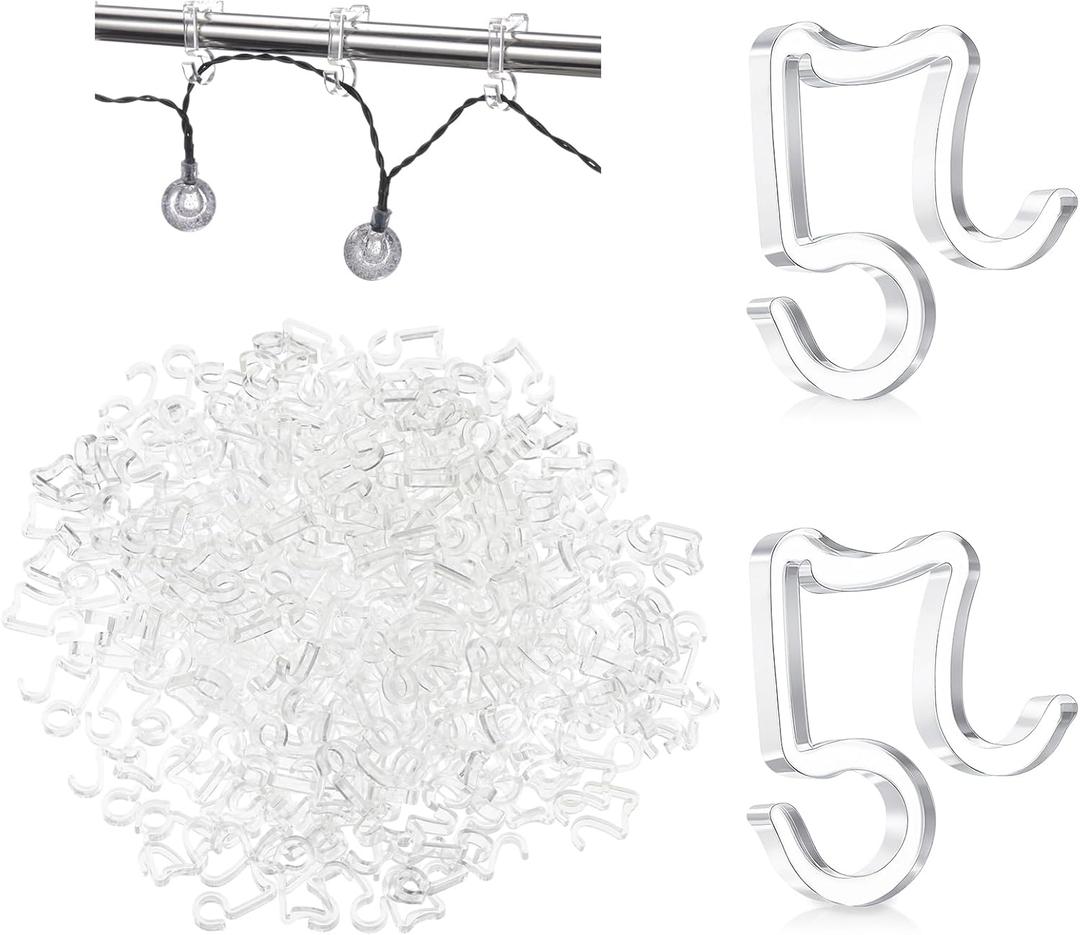 Marsui 240 Pieces Christmas Light Clips Outdoor Gutter Hooks Weatherproof String Light Hangers for Halloween Xmas Holiday Decorations (Clear)