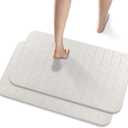 2 Pack Diatomaceous Earth Shower Mat, Stone Bath Mat, Nonslip Super Absorbent Fast-Drying Hard Bath Mat for Bathroom Shower Floor, 24 x 16 inch, Grey and White Arrow Design (Pallid)