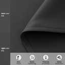 Extra Long Grommet Blackout Curtain, Room Darkening High Ceiling Window Curtains for Loft and Living Room (1 Panel, Black, 52"x204")