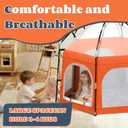 Baby Playpen with Canopy, Portable Outdoor & Indoor Baby Beach Tent for Babies and Toddlers, Foldable Play Yard with Mosquito Net, Travel Play Yard Includes Sand Stakes & Carry Bag