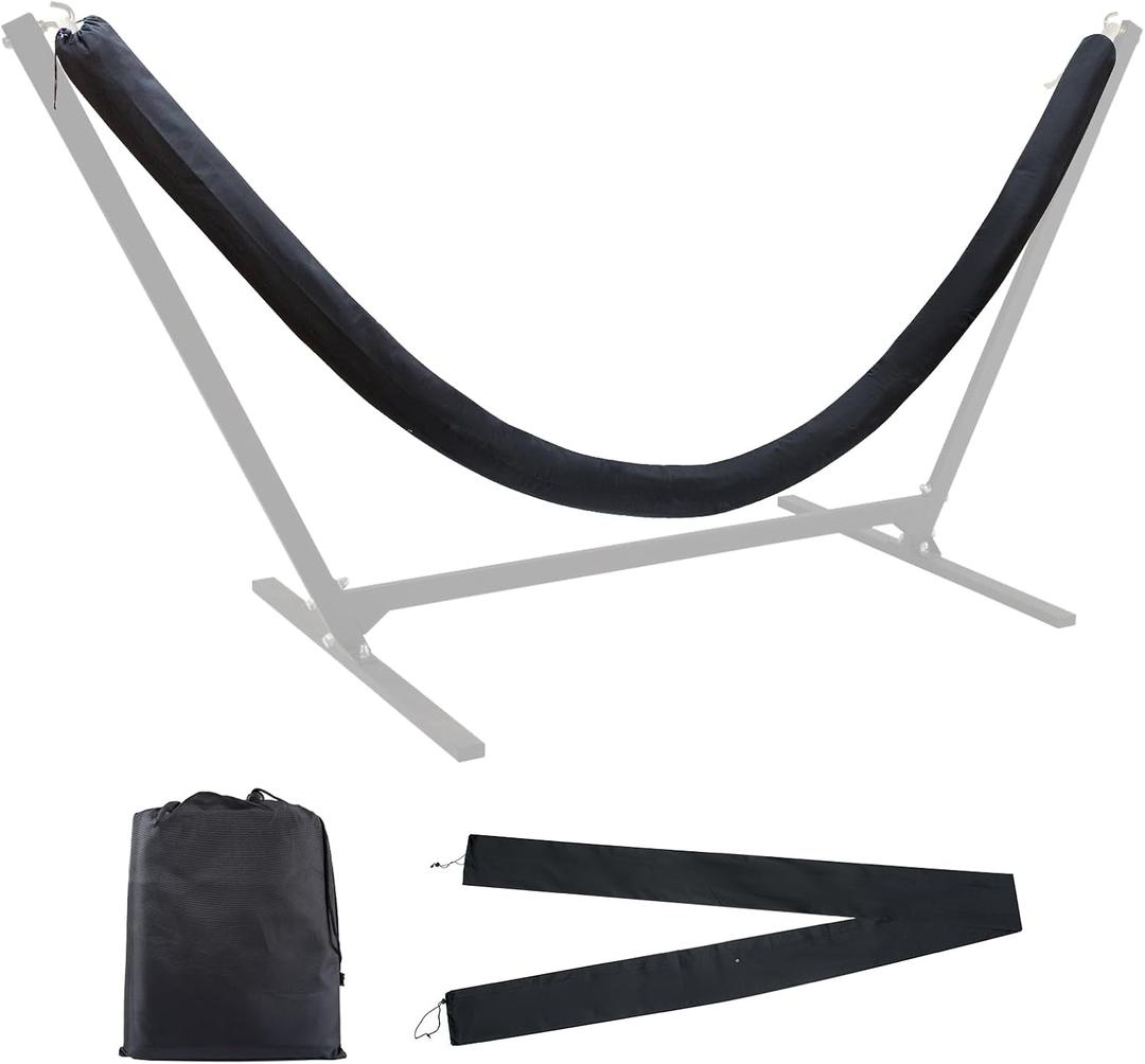 Hammock Cover,Waterproof Hammock Sleeve Protector,16 ft Hammock Storage Fits Most Outdoor Hammock for Hiking Camping,Keep Your Hammock Pristine for Years,Black (Cover Only)
