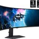 Samsung 49 Odyssey G9 Series DQHD 1000R Curved Gaming Monitor, 1ms(GtG), VESA DisplayHDR 1000, 240Hz, AMD FreeSync Premium Pro, Height Adjustable Stand, Ultrawide Screen, LS49CG954ENXZA, 2024