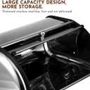 PRETYZOOM Stainless Steel Bread Storage Box Large Capacity Roll Top Bread Container for Kitchen Counter Organization 13 X 9 X 6 Inch