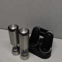 Electric Rechargeable Salt and Pepper Grinder Set,Automatic Pepper Mill Grinder with USB C Charging Dock,Upgraded 95ml Large Capacity,Adjustable Coarseness,LED Light,Stainless Steel