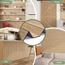 ReWallpaper Self Adhesive Wood Panels for Wall Peel and Stick Light Oak Faux Wood Slat Wall Panel Waterproof Sound Proof Foam Panels for Bedroom Bathroom Living Room Door DIY Home Decor 12in x 10ft