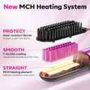 Go Brush Pro 2026 Upgraded Cordless Hair Straightener Brush, Anti-Frizz Negative Ions, MCH Fast Heating, 3 Temp Settings, 4000mAh Type-C, Portable Travel Styling Tool