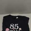 85 Years Old Blessed Loved Floral Flower 85th Birthday Women T-Shirt, XL