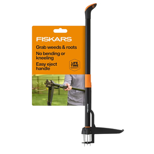 Fiskars 4-Claw Stand Up Weed Puller Tool, Gardening Hand Weeding Tool with 39" Long Ergonomic Handle with Easy-Eject Mechanism Fiskars 4-Claw Stand Up Weed Puller Tool, Gardening Hand Weeding Tool with 39" Long Ergonomic Handle with Easy-Eject Mechanism