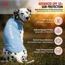 Tuff Pupper Sun Blocking Shirts for Dogs | 2 Per Pack | UPF 50+ UV Proction | Lightweight Breathable Fabric | Quick Dry Stretch | Reflective Print | Summer Shirt for Large Dogs (Lite Grey/Blue, XXL)