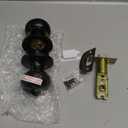 Tenza Cove Interior Privacy Door Knob with Lock, Door Handle For Bathroom and Bedroom, Matte Black Keyless Turn Lock Doorknob