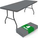 Moosfor Spandex 6 Foot Rectangle Table Cloth 4 Pack, Elastic Fitted Tablecloths for Picnic, Stretch Washable Patio Table Cover for Outdoor, Camping, Banquet and Parties (Grey, 30"x72")