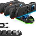 2 x Portable Charging Dock Station for Nintendo Switch 2 Joycon Controller, FANPL Mini Fast Charger Stand for 4 Joy con 2 with Charging Indicator and Type C Charging Cable