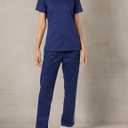 Amazon Essentials Women's Quick-Dry Stretch Scrub Pants (Available in Plus Size) (Blue, S)