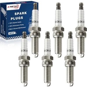 Iridium Spark Plugs 6 Pack 93175 LKR7DIX-11S Fit for 2008-2017 Honda Accord 3.5 Odyssey Pilot,Jeep Grand Cherokee 3.6 Wrangler Dodge Charger Durango Journey,Kia Sedona Sorento,Chrysler Town & Country