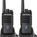 Retevis RT68H Walkie Talkies for Adults,2 Way Radio Long Range, Intuitive,Channel,Power Display,VOX Hands Free,Keylock,Rugged Two Way Radios with USB Charging Base,for Trip Camping Hiking (2 Pack)