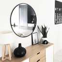 Fabuday Black Circle Mirror for Wall 20 inch - Round Mirrors for Bathroom, Entryway, Living Room, Hallway, Bedroom Decor, Small Matte Framed