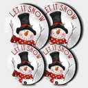Snowman Stove Burner Covers, Christmas Decor Gas Stove Burner Covers 8 10 Inches Stove Top Covers Electric Stove 2 Pcs Metal Stove Cover Gas Stove Top Covers, Cooktop Decorative,Xmas Decorations