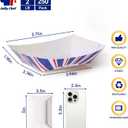 JOLLY CHEF 2lb Paper Food Trays, 250 Pack Paper Food Boats Disposable Serving Boats for Gameday,Food Holder Trays for Snacks French Fries Nachos Hot Dog Tacos BBQ Party