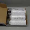 Modern Gold Shampoo and Conditioner Dispenser (21 oz, Pack of 3) Refillable Pump Bottle Set Empty Shower Plastic Bottles with Pump for Bathroom Body Wash Soap and Shower, 3 Types Waterproof Labels