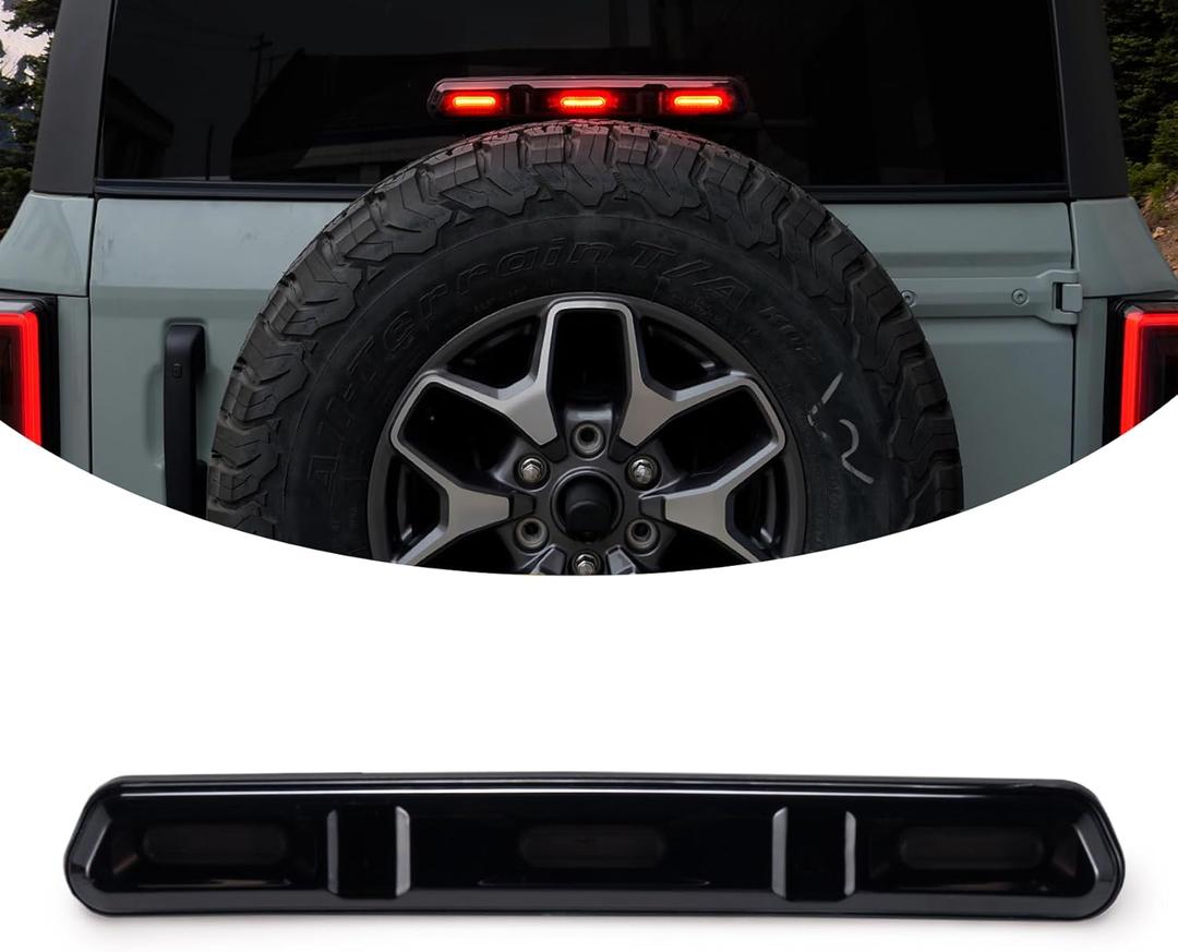Kiwi Master Smoked LED 3rd Brake Light for 2021-2025 Ford Bronco Accessories Third Brake Light High Mount Stop Light