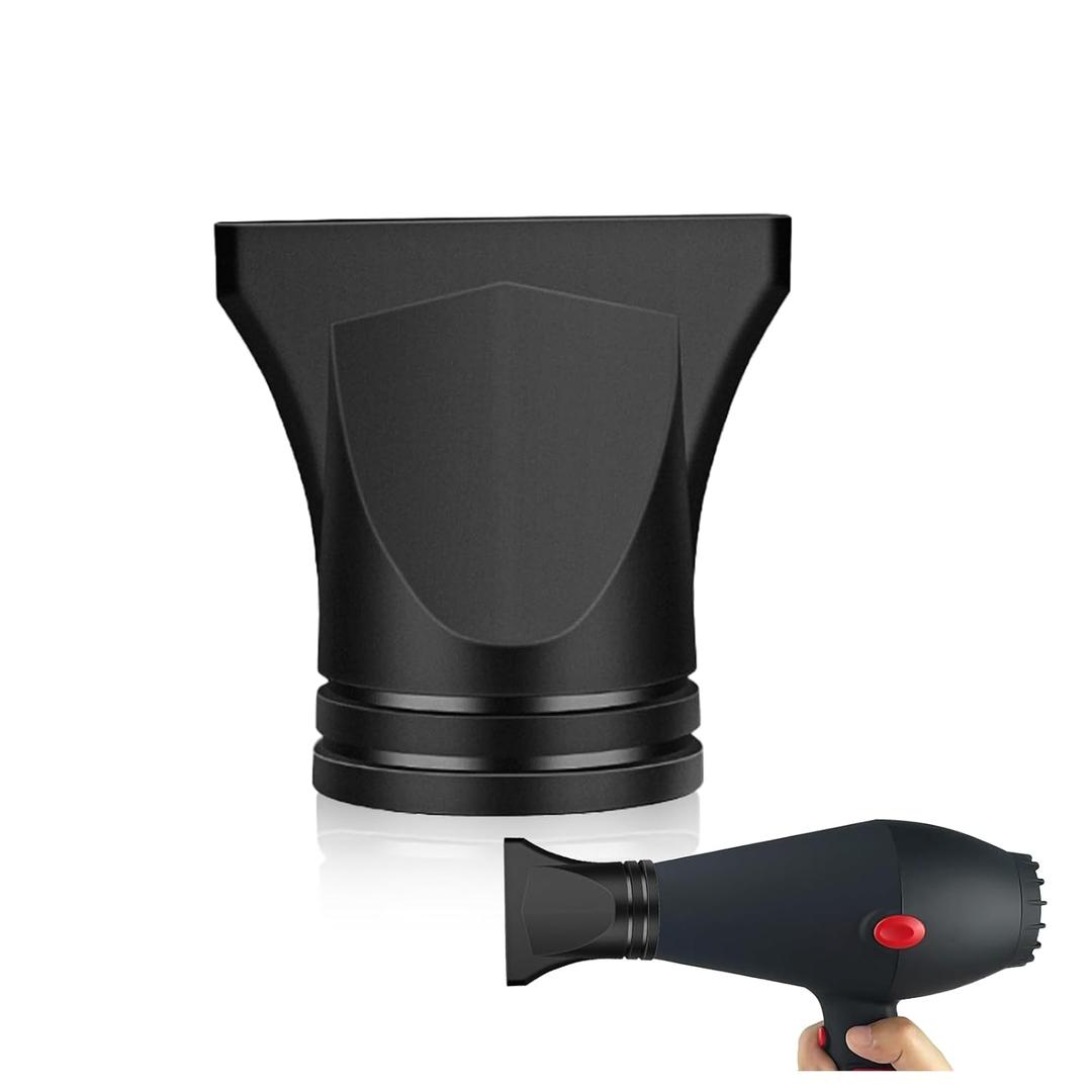1PCS Hair Dryer Attachment Universal Black Plastic Blower Nozzle Replacement Styling Tool for Home Use or Professional Salon Hairdressing Blow Outer Diameter 4.2cm to 4.6cm