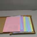 Yeaqee 12 Pcs Plastic Folders with Pockets and Prong Plastic Folders with 2 Pockets Pocket for Office, School for Students, Teachers, Office Workers (Pastel)