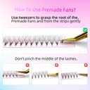 2 x Premade Fans Eyelash Extensions Voleme Lash Extensions 240 Fans Pre Made Fans Eyelash Extension Mixed 8-15mm Thickness 0.07 Curl C/D (14D 0.07 C Mix)