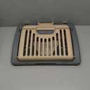 SportPet Designs Sport Pet Foldable Travel Cat Carrier with A Waterproof Bed - Front Door Plastic Collapsible Carrier, Gray (CM-10064-CS01)