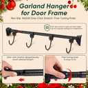 Christmas Garland Hanger for Front Door, Adjustable 39.4''-86.6''