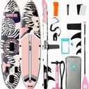 Niphean Inflatable Stand Up Paddle Board with SUP Accessories, Anti-Slip EVA Deck, 106 Inflatable Paddle Boards for Adults & Youth of All Skill Levels (Savanna Chic)