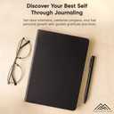 Gratitude & Self-Care Journal - Guided Mindfulness & Mental Health Journal All-in-One with Prompts for Self Discovery - Daily Journal for Men & Women (A5, Black) - PRODUCTIVITY STORE