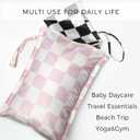 3 x Wet Dry Bags Water Resistant - 2 Pack Reusable Waterproof Wet Dry Bag for Swimsuits & Baby Clothes - Leakproof Storage Pouch Bag for Travel & Baby Diaper - Travel Laundry Daycare Bags (Marine Animals&Light Green)