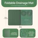 Bar Mat, Bar Accessories, Multifunctional Folding Cocktail Mat with Cutting Board, 18" X 12"(Green) Drying Mats,Bar Mat for Countertops,Bar Decorations for Home, Outdoor Bar Accessories,Travel