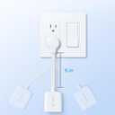 TROND Flat Outlet Extender with 6 Inch Cord - ETL Listed Flat Plug Extension Outlet Splitter Adapter, Electrical 3 Way Multi Wall Plug Extender for Home Office Dorm Room Cruise Ship Travel, White (3 Prong with Short Cord, 1 Pack)