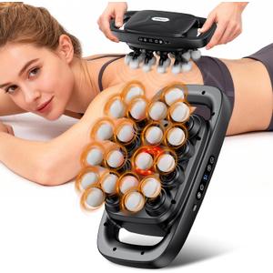 Massage Gun Deep Tissue for Back, Shoulder and Neck Pain Relief, Powerful Shoulders, Back Massager, Legs, Foot Massager & Full Body Muscle Recovery with 20 Massage Heads, 3 Modes & 30 Speed