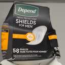 Depend Shields Incontinence Pads for Men, Light Absorbency, 58 Count