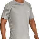 Speedo Men's Uv Swim Shirt Short Sleeve Regular Fit Solid