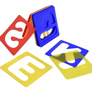TecUnite 26 Pieces Alphabet Stencils Set Plastic Letter Stencils for Painting Learning, DIY Craft Decoration (6 x 6 Inches)